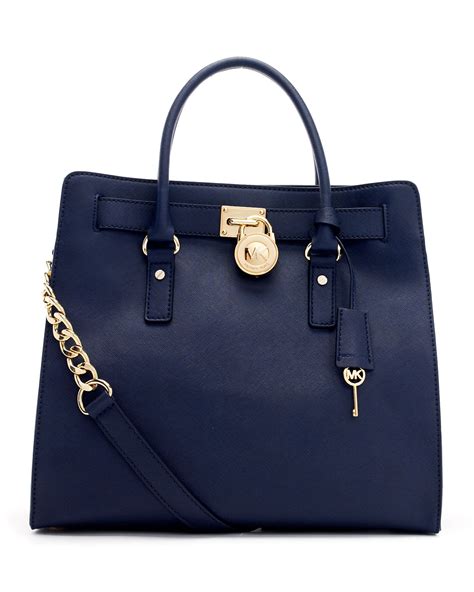 michael michael kors hamilton large tote surf blue saffiano leather|Michael Kors saffiano handbag.